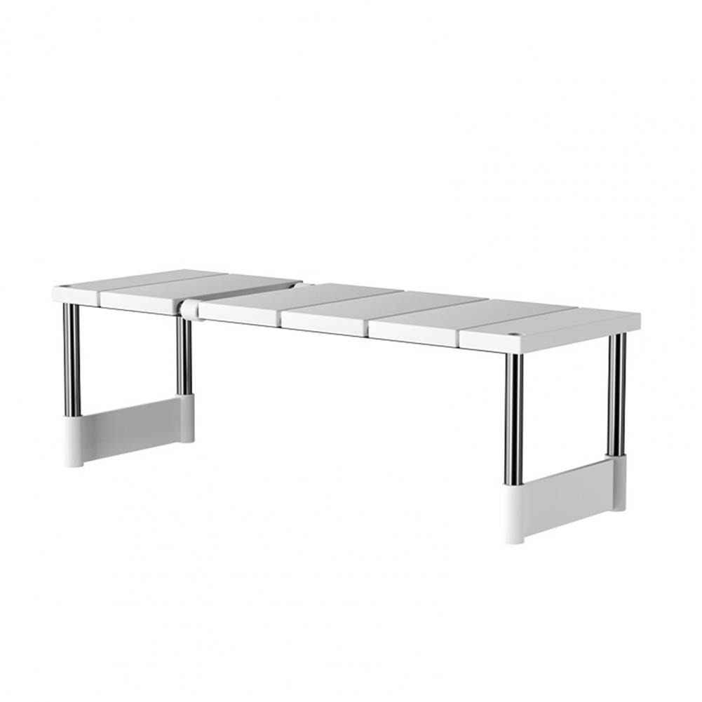 Kitchen retractable sink storage rack, cabinet with single-layer sink storage clip, multifunctional pot rack, metal storage rack 1-tier