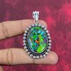 Fiesta Kingman Pendant, 925 Sterling Silver Pendant Jewelry, Handmade Pendant Gemstone Jewelry For Memorial Day