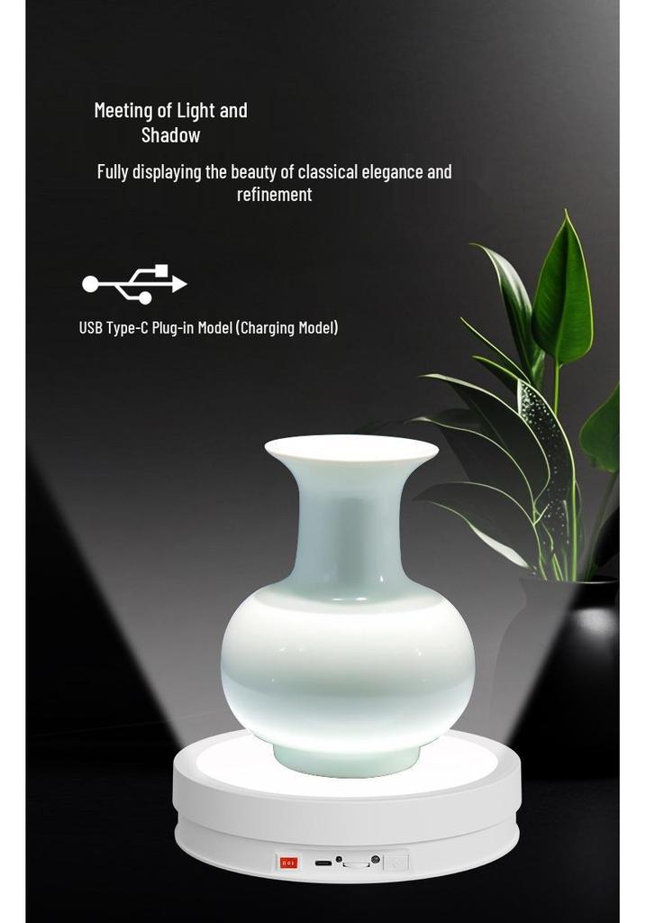 Color-Changing Rotating Display Stand with Remote Control for Live Streaming and E-commerce Shooting