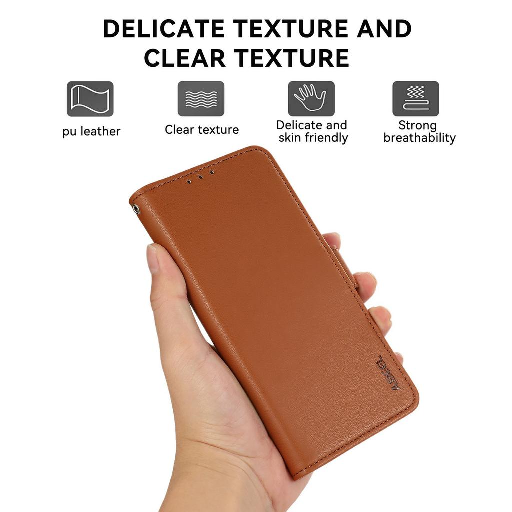 ABEEL For Honor 400 Pro 5G (Global) Case Leather Phone Cover with RFID Blocking Wallet