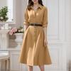 ZANZEA Women Casual Turn Down Collar Loose Long Sleeve Shirt Dress