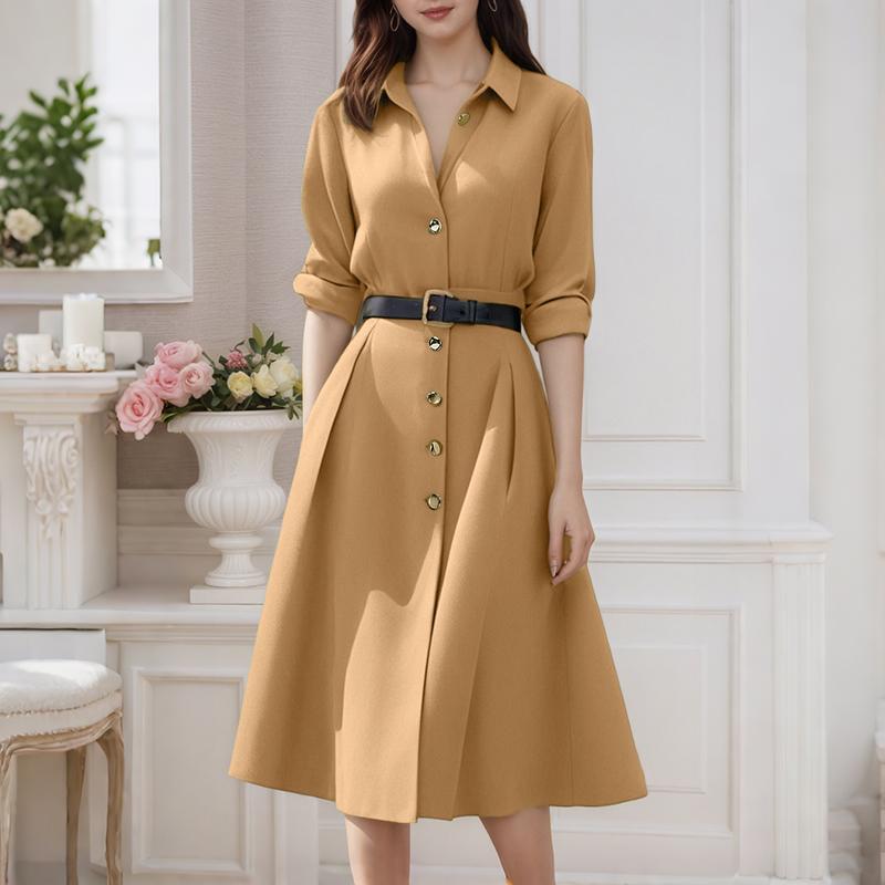 ZANZEA Women Casual Turn Down Collar Loose Long Sleeve Shirt Dress