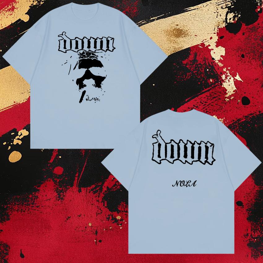 Zespół rockowy Down Nola Face Koszulki z krótkim rękawem z nadrukiem dwustronnym Unisex KOBIETY Luźny vintage Koszulka Hip Hop Unisex Bawełniany Top