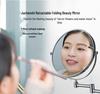 Double-Sided Telescopic Wall-Mounted Magnifying Makeup Mirror, No-Drill Installation