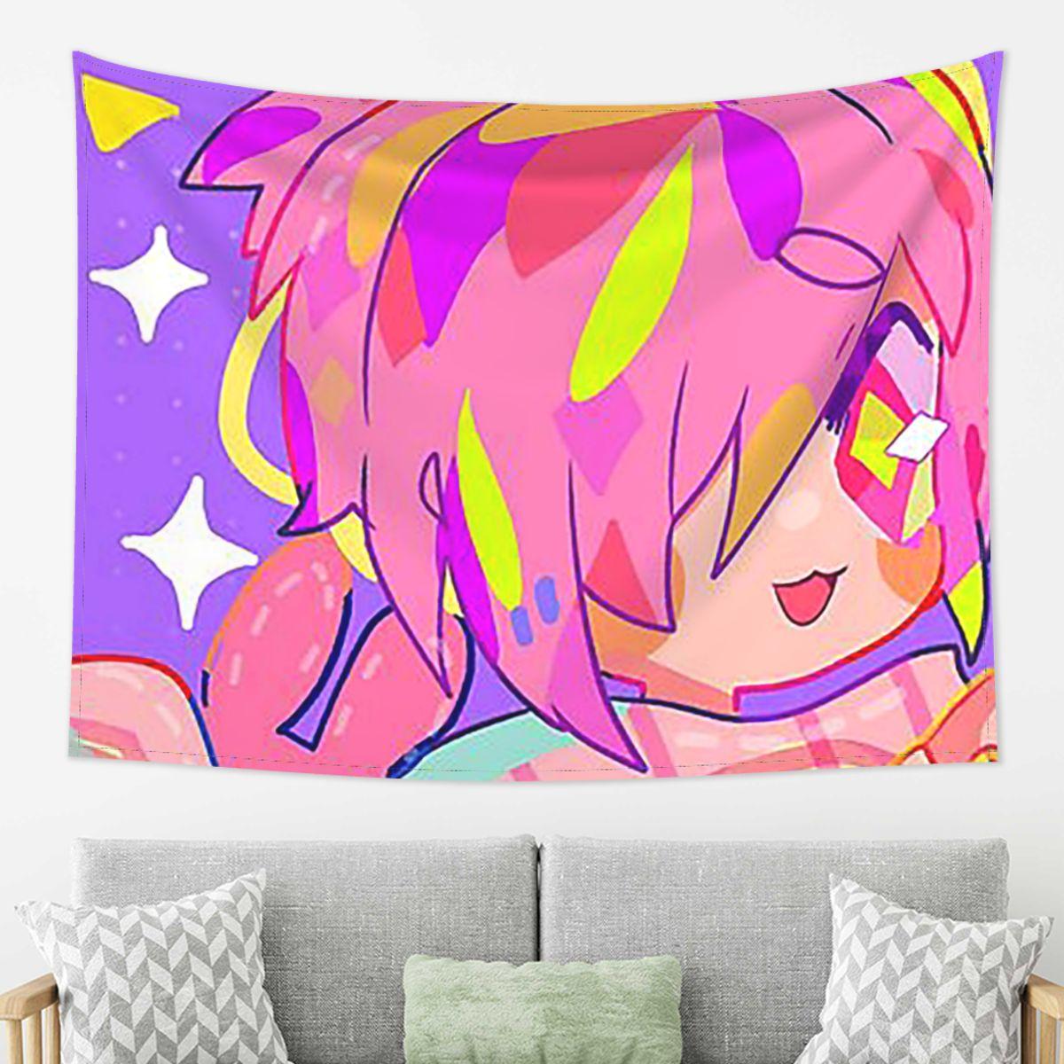

Mitsuba Toilet Bound Hanakokun Butto Tapestry Decor Art Aesthetic Tapestries Living Room Bedroom Home Wall Cloth Wall Hanging 74x94cm(29x37in)
