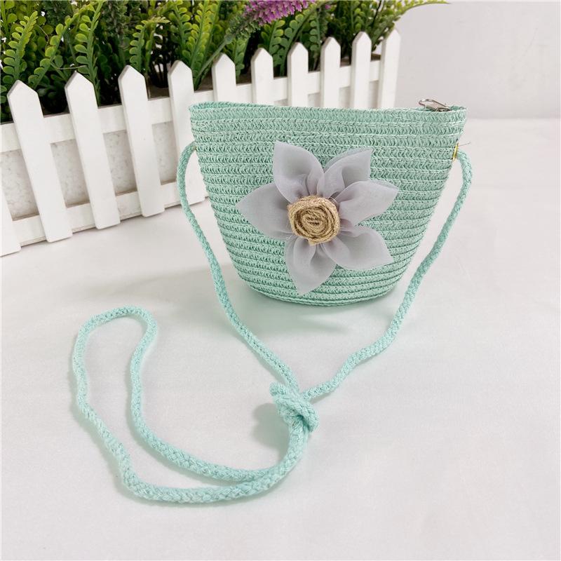 Kids Sun Hat Girls Spring Summer Straw Hat Sun Hat Sun Hat Princess Lace Flower Bag Beach Hat