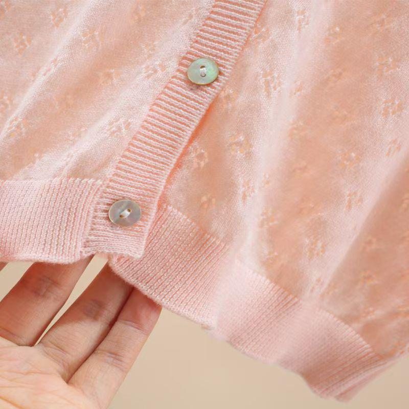 Stylischer Sommer-Strickcardigan für Mädchen - Sonnenschutz für mittlere und große Kinder