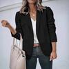 Women S Solid Color Casual Long Sleeve Blazer Coat