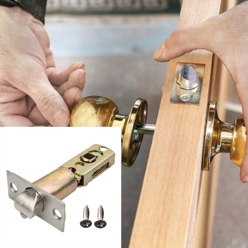 Sturdy Zines Alloy Materials Door Lock Latches 60/70mm Portable Accessory for Levers Handles with Adjustable Designs