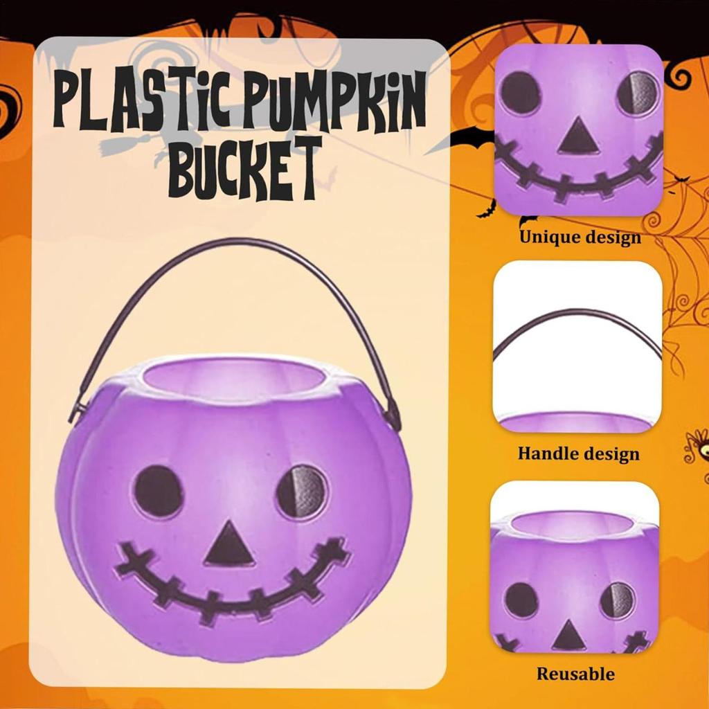 Halloween Buckets 6 Pieces Halloween Trick Or Treat Candy Cauldron Holder Home Decor For Birthday Party Neighborhood Outdoor