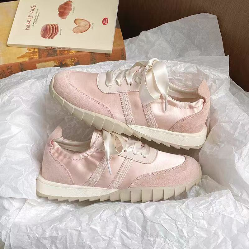 Satin summer breathable ballet training shoes fight heightening soft-soled casual sports Forrest Gump shoes