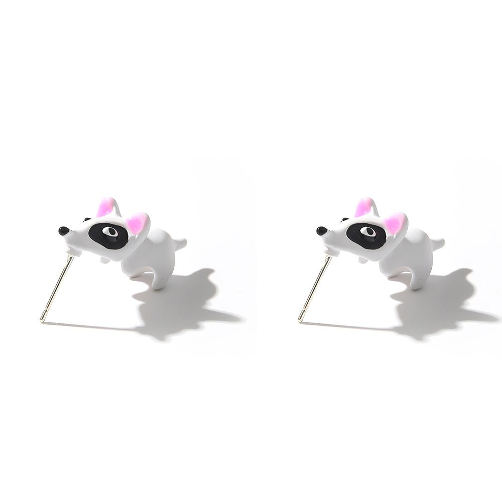 Encantador Set de Pendientes de Animales Adorables - Diseños de Dinosaurio, Cachorro y Ballena - Divertida Joyería de Arcilla-mordisco Regalo Regalos y Accesorios Divertidos