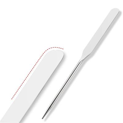 2PC Stainless Steel Palette Tray Mixing Rod Set Makeup Toner Spatula Mixing Stick Foundation Cream Mixing Cosmetic Make Up Tool