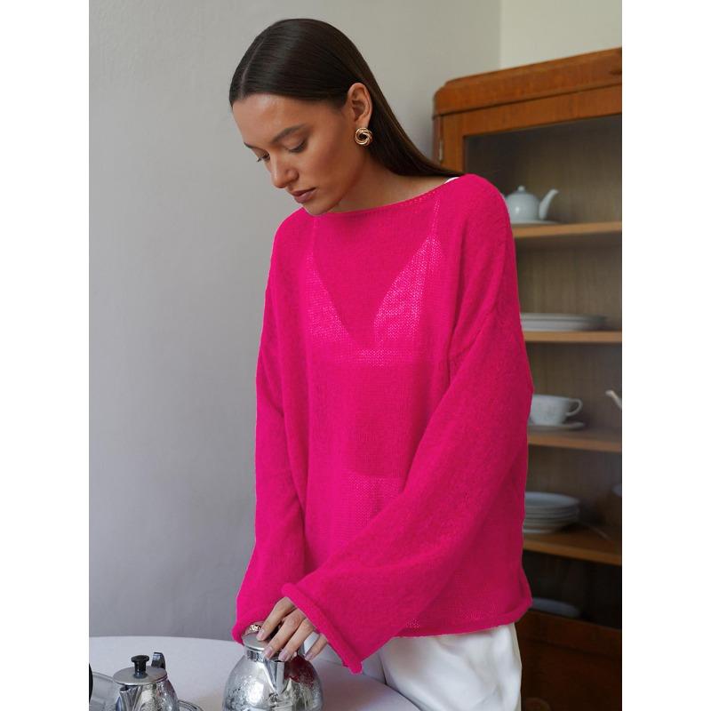 BITCED Moda Donna Casual Tinta Unita Stampa Manica Lunga Girocollo Camicie & Bluse