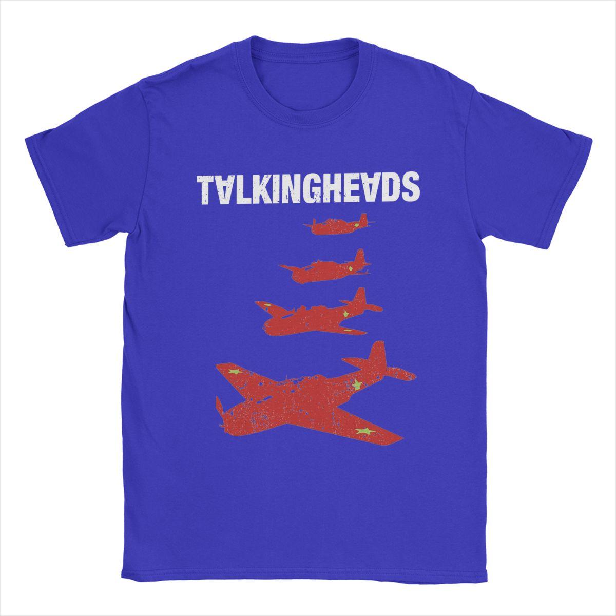 

Talking Heads Remain In Light T-Shirts Men Vintage 100% Cotton Tee Shirt O Neck Short Sleeve T Shirt Printed Tops XXXXL синій