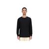 Anta Champion Outdoor Series Solid Color Round Neck Comfortable Breathable Versatile Long Sleeve T-Shirt Men Tops Basic-Black 152510415-3