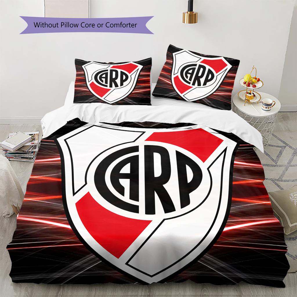 River Plate Football Club Pattern Bedding Home Decoration Birthday Gift (1 * duvet cover + 2 * pillowcase, without core)