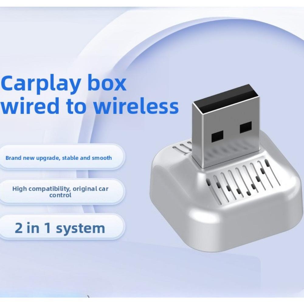 Short Wireless CarPlay Box Plug and Play Convert Wired To Wireless CarPlay for iPhone Android Auto