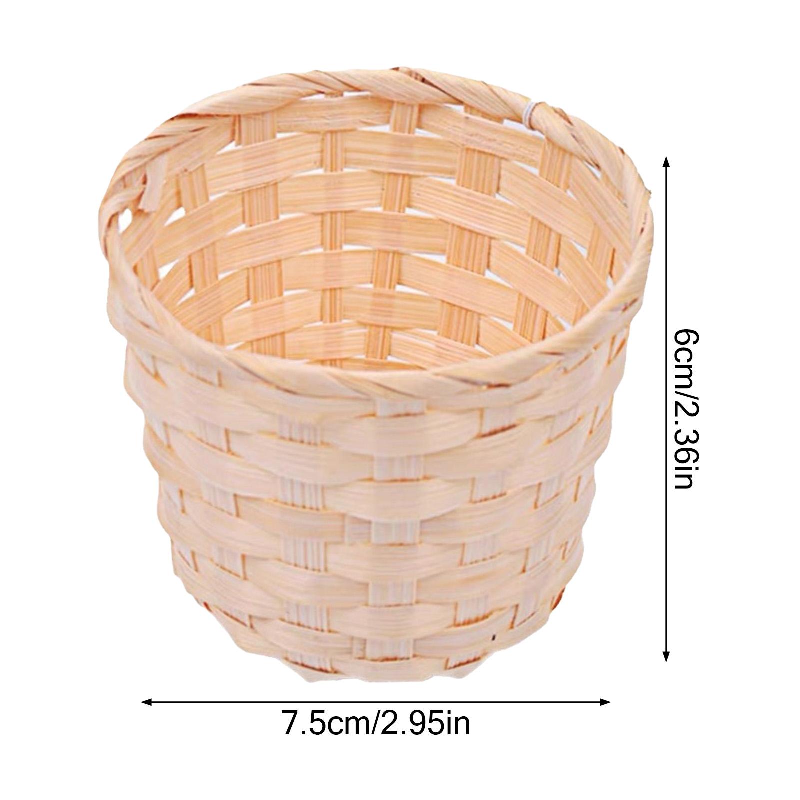 

Woven Baskets Fruit Arrangement Baskets Portable Storage Baskets Bamboo Mini Desktop Storage Basket Woven Basket Waste Bins