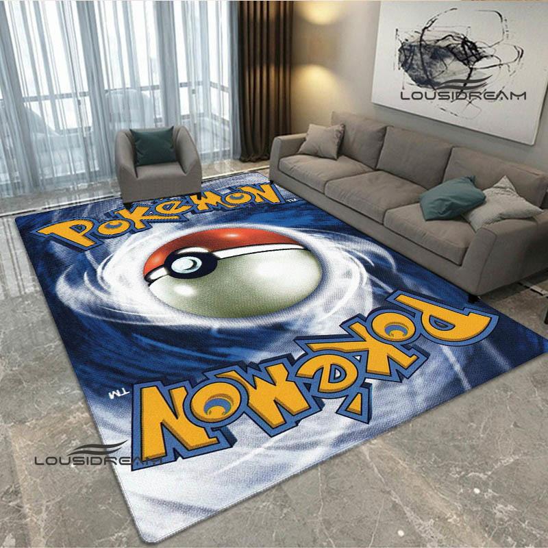 Cartoon Pokémon Trading Card Game Print carpet Non-slip carpet carpets for living room area rug Door pad anime rug birthday gift