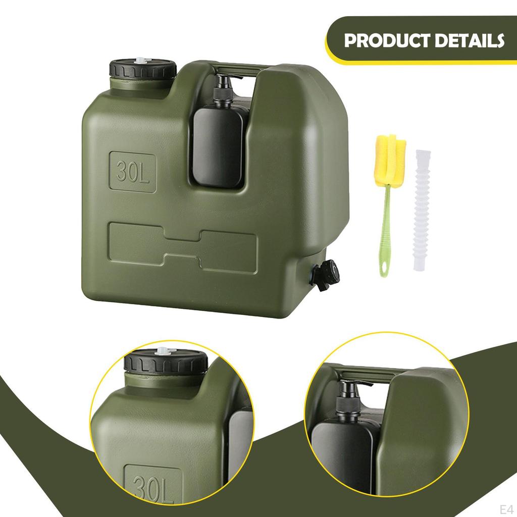 Camping Water Jug Leakproof Bucket With Spigot Hand Soap Dispenser Portable Container Large