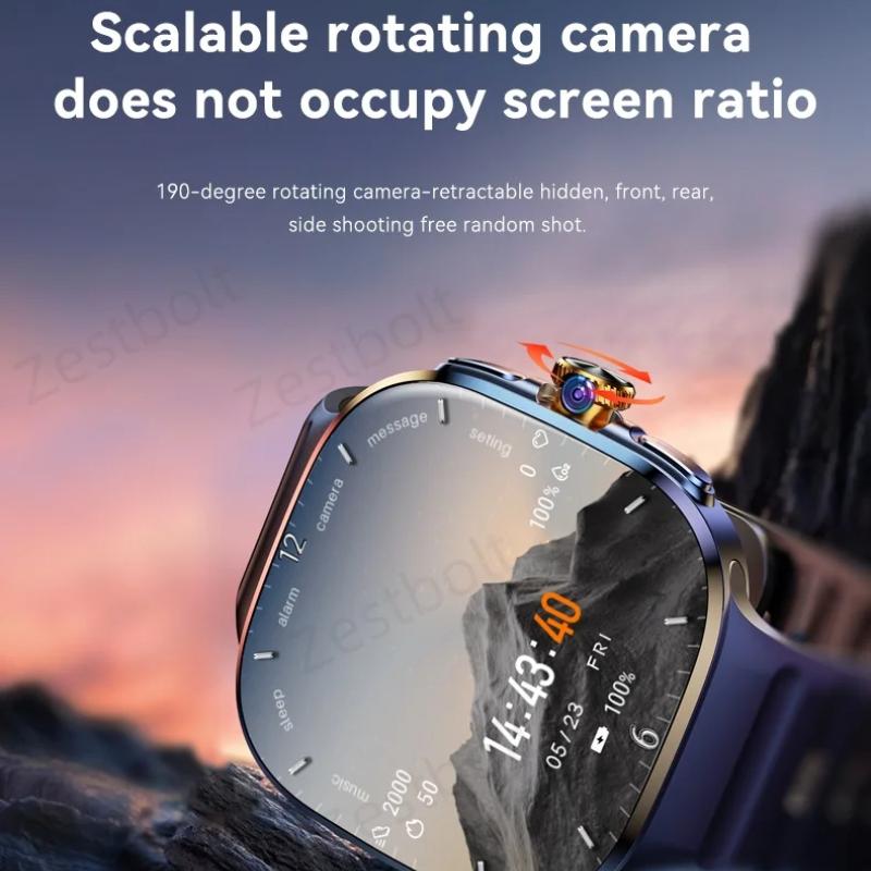 Nowy Smartwatch M99 Wersja Komórkowa 5G 2,4-calowy Amoled Większy Ekran Zegarek Smart Android z Obrotową Kamerą Gniazdo Karty SIM WIFI