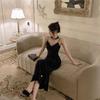 Sequin summer suspender skirt new high temperament spice girl slim mid-length dress dress sexy dress small man