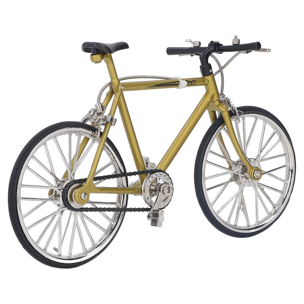 Mini Bicycle Model Metal Rubber Durable Sturdy High Simulation Detachable Bicycle Toy for Home