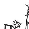 Weihnachtsdekorationen Schwarze Rentierstatuen Moderne Weihnachtsfiguren aus Legierung Elegante Weihnachtsdekoration für drinnen Tischdekorationen Weihnachten