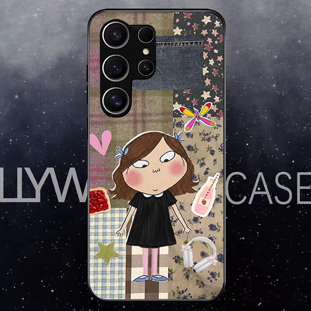 CHARLIE AND L-LOLA-A Phone Case For Samsung S25 Edge Ultra S23 S22 S21 S20 Ultra Plus S24 Fe A54 A53 A25 Glass Cover