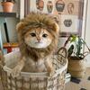 Cat Hairpiece Humorous Lion Mane Headgear for Dogs and Cats Adjustable Costume Accessories for Fun Dress-up and Play