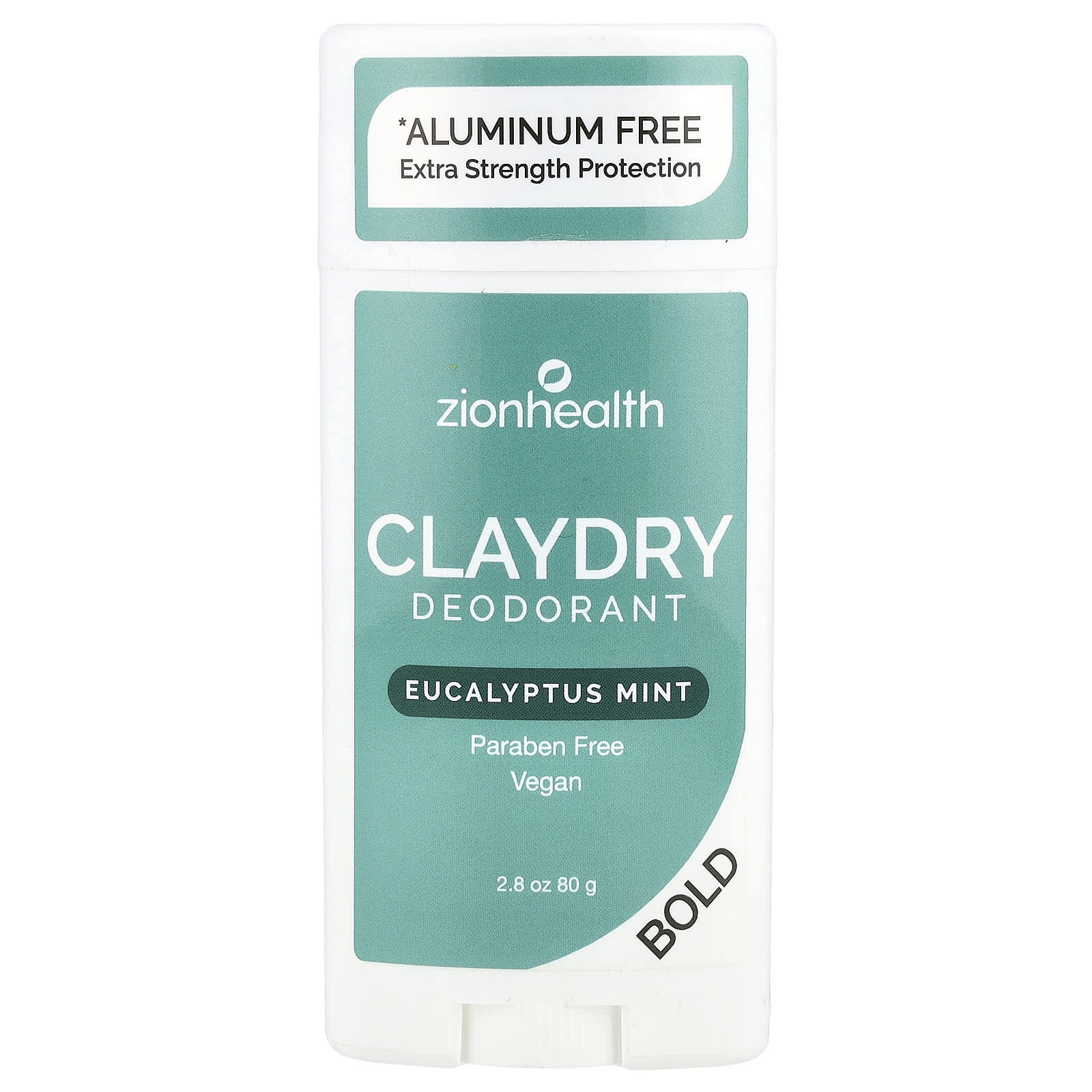 Zion Health, Bold, дезодорант Clay Dry, эвкалипт и мята, 80 г (2,8 унции)