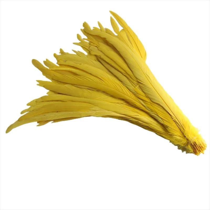 100Pcs/Lot All Sizes Colored Rooster Feathers for Crafts Fly Tying Materials Long Pheasant Carnival Wedding Decoration