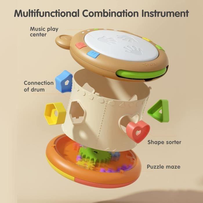 Jouet musical - tumama - tambour interactif - 3 en 1 - éducatif - multicolore