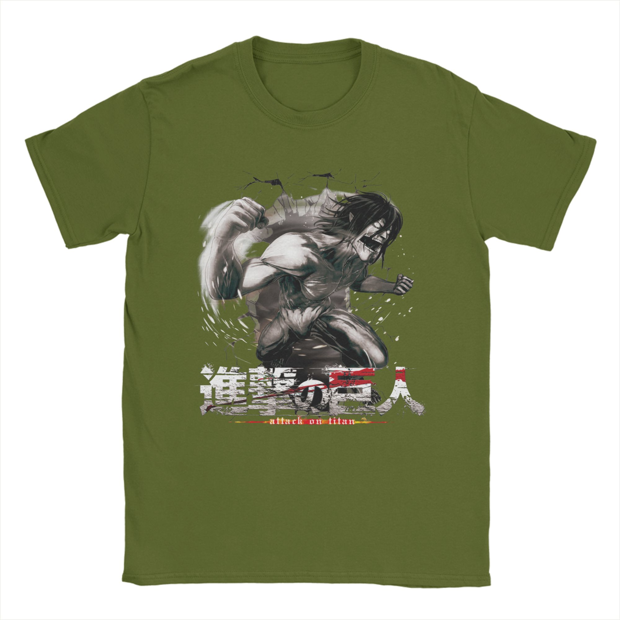 

Attack on Titan Shingeki no Kyojin T Shirts Men s Cotton T-Shirts Round Collar Tees Short Sleeve Clothing Birthday Present 4XL