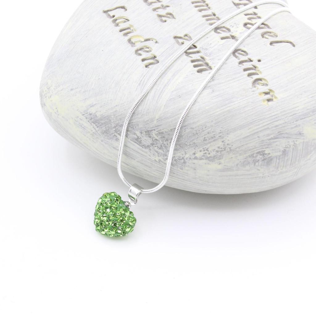 Versatile Rhinestone Heart Necklace with Diamond-Clay Pendant