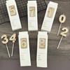 Gold 3D Number Cake Candles Suitable For Birthday Party Decoration Birthday Decoration Cake Decorating Tools