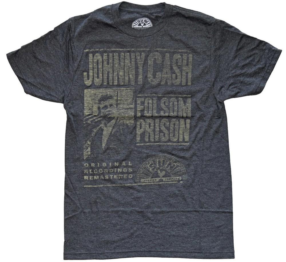 

Johnny Cash Folsom Prison Vintage Distressed Design Men s T-Shirt New L