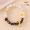 Little Bear Black & White Gold-Foil Glaze Bracelet - Cute Handcrafted Jewelry