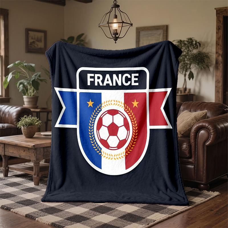 Frankreich Nationalmannschaft Druck Flanell Decke Weich Warm Sofa Bett Überwurfdecke Für Zuhause Büro Schlafzimmer