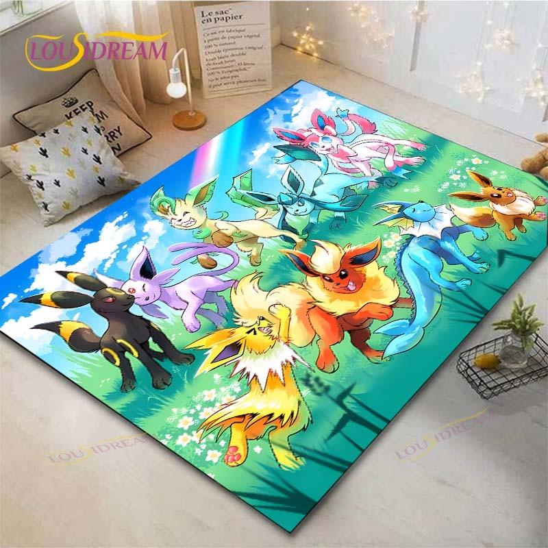 Pokémon Pikachu Teppich Wohnzimmer Schlafzimmer Bettvorleger Arbeitszimmer Computerstuhl Heimtextilien Fußmatte Teppich