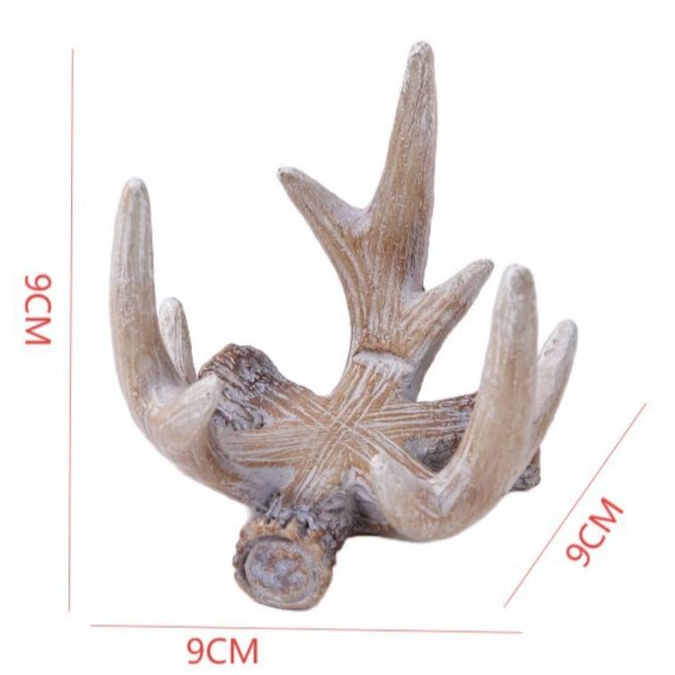

Deer Antler Candle Holder Statue - for Home Decor - Dual-Purpose Candle Holder for Living Room, Cabin & Bedroom - Unique Gift 9 9 9cm