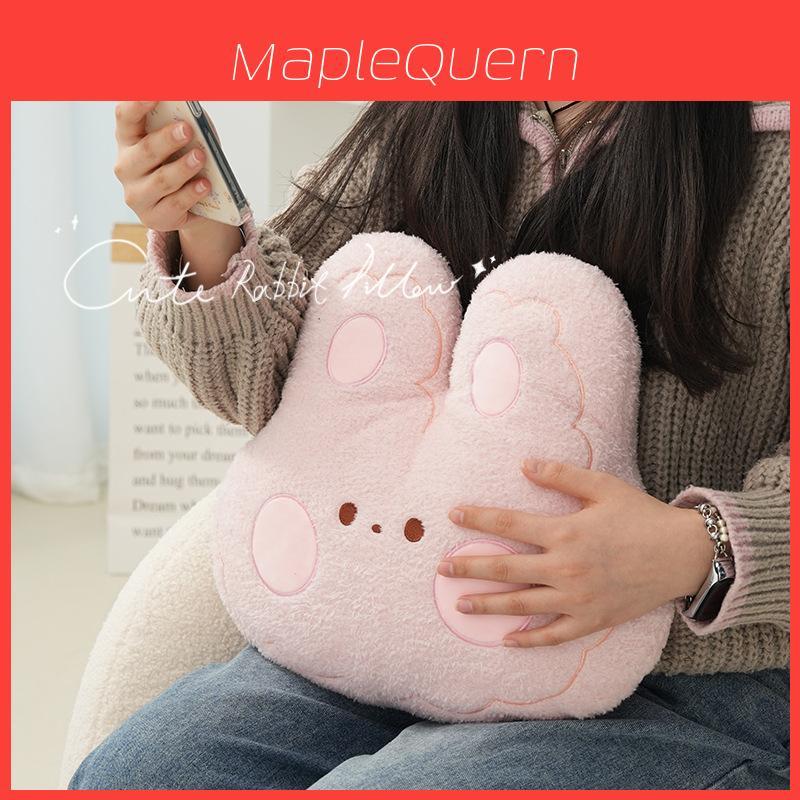 Plush Rabbit Cushion Large Soft Cartoon Backrest For Sofa And Office Comfort