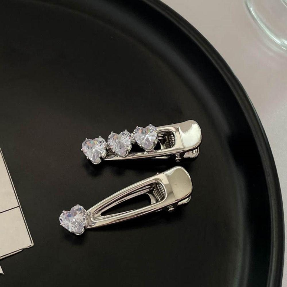 

Заколка маленькая элегантная женская заколка для волос корейская заколка для волос из цинкового сплава с сердечком для волос бант-уточка