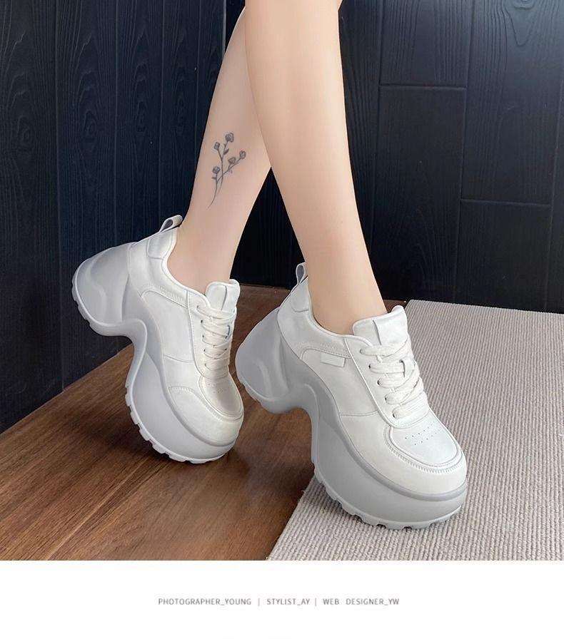 Height-increasing casual sports shoes platform sports shoes women's 2025 new small women's shoes with wide-leg pants spring
