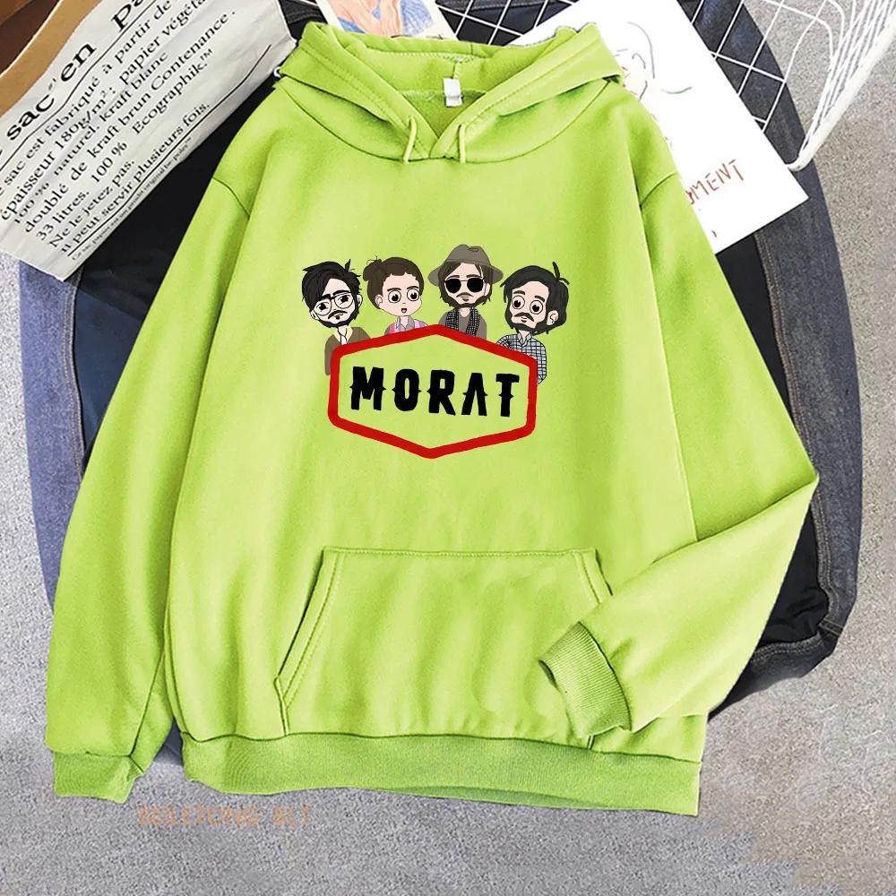Lustiger Cartoon-Print Hoodie Band Morat für Herbst/Winter Mode Grunge Sweatshirts mit Tasche Manga Kleidung Moletom Punk Kapuzenpullover