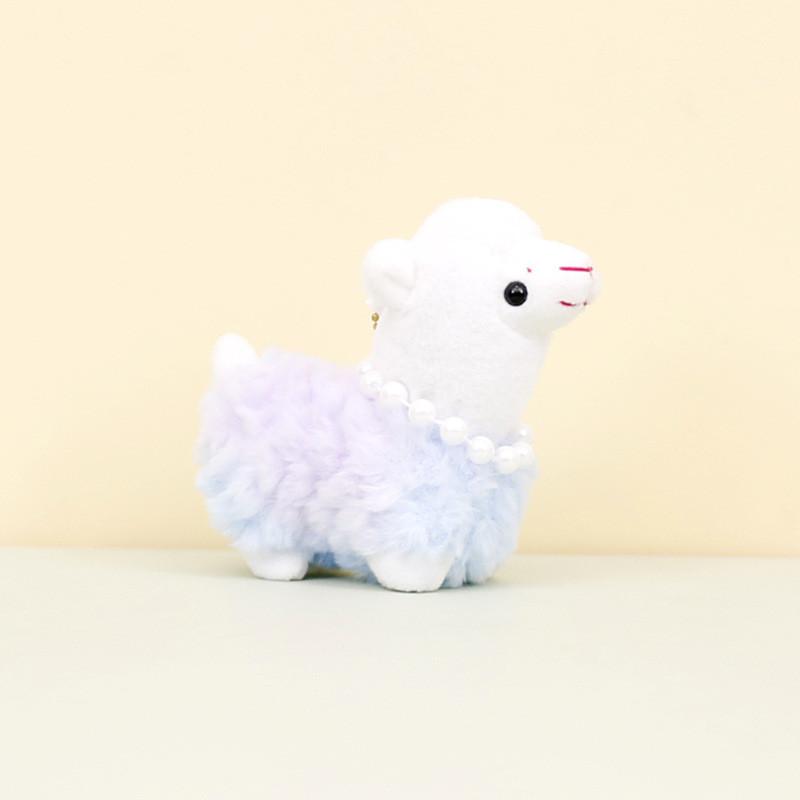 Cute Multicolored Alpaca Plush Keychain Soft And Cuddly Llama Toy For Gifts