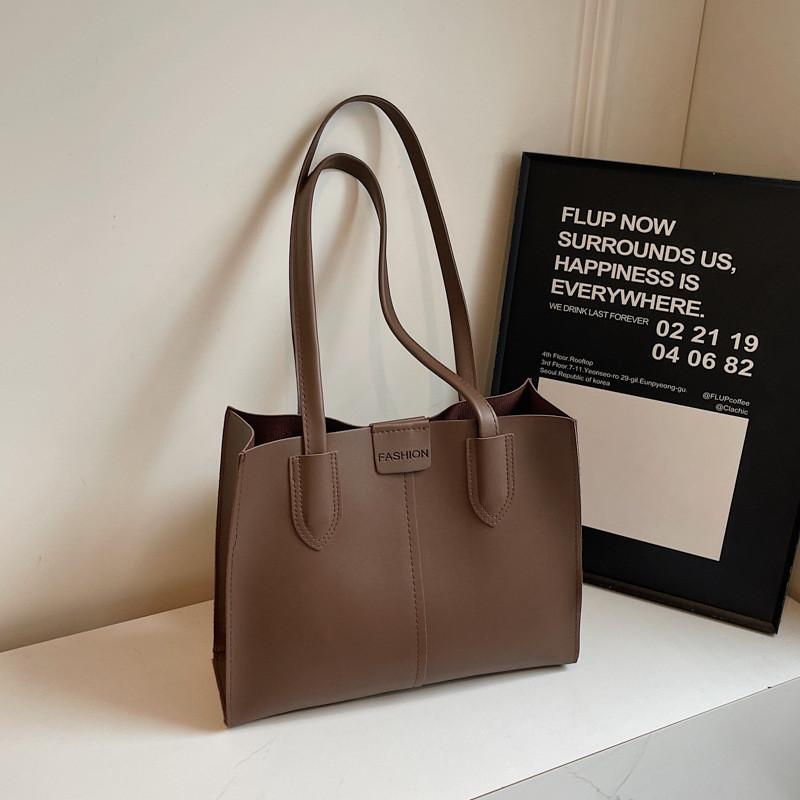 Chic Retro Crossbody Tote Bag With Soft Pu Material Perfect For Casual Everyday Use