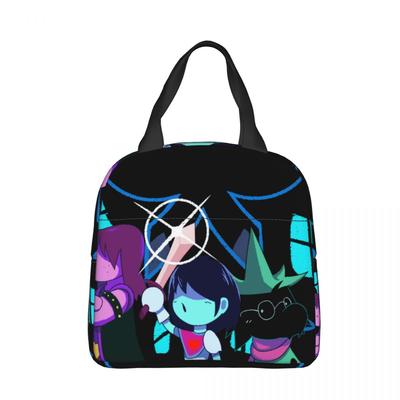 Game Deltarune Kris Ralsei Insulated Lunch Bag Thermal Bag Reusable Leakproof Lunch Box Tote Bento Pouch College Travel