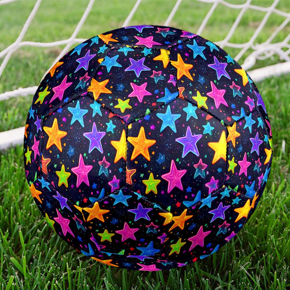 1PC Colorful Starry Sky Soccer Ball Size 5 Football Machine Sewn Indoor/Outdoor Universal Football W101
